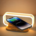 Luminária de Mesa LED com Carregador Sem Fio 10W e Porta USB