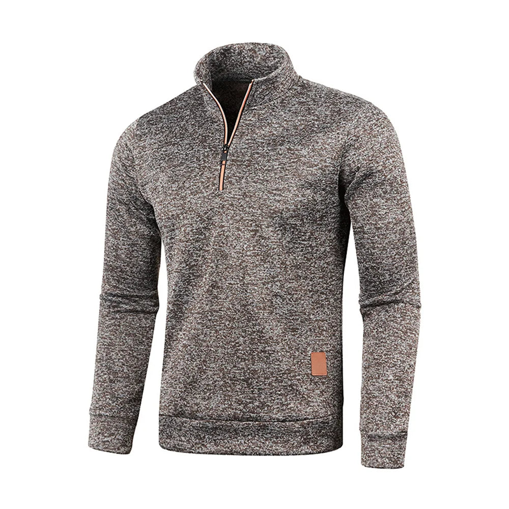 Moletom Masculino Gola Alta com Meio Zíper | Casual Outono/Inverno