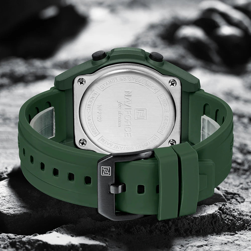 Relógio NAVIFORCE Military Sport Digital - Quartzo 3ATM Silicone Multifunção Masculino