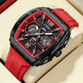 Relógio Masculino LIGE Esportivo - Quartzo Resistente à Água 5ATM Cronógrafo Luminoso Silicone