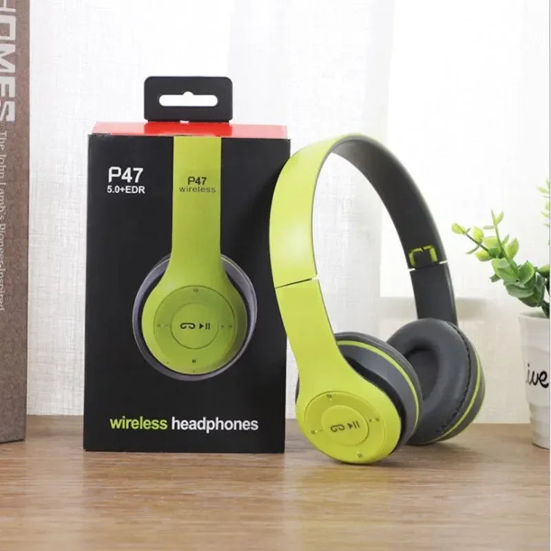 Headphone Bluetooth 5.0 VIKEFON P47 - HiFi Bass, Dobrável, Microfone | 5 Cores