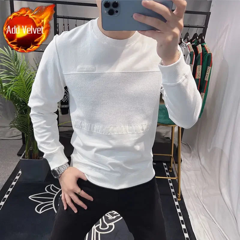Moletom Masculino Gola Redonda 100% Algodão Manga Longa – Liso e Pelúcia