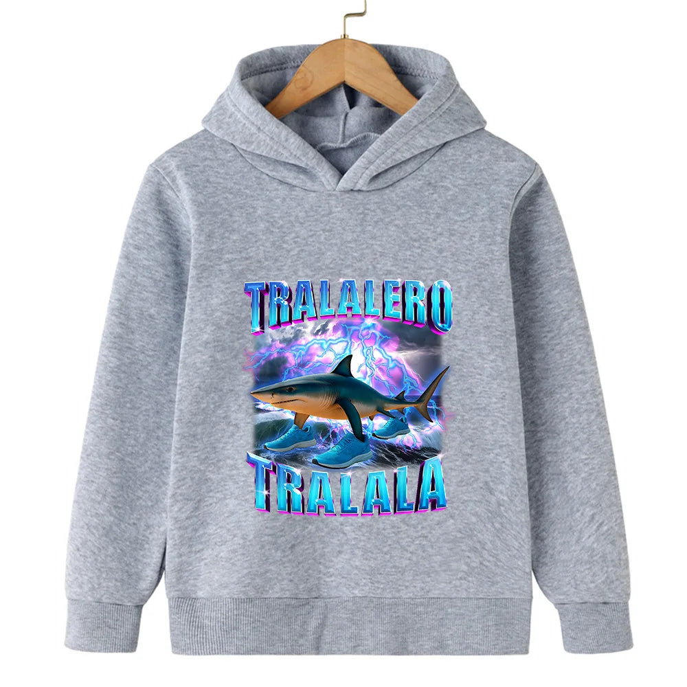 Moletom Infantil com Capuz | Estampa Italian Brainrot | Personagens 2D | Outono/Inverno
