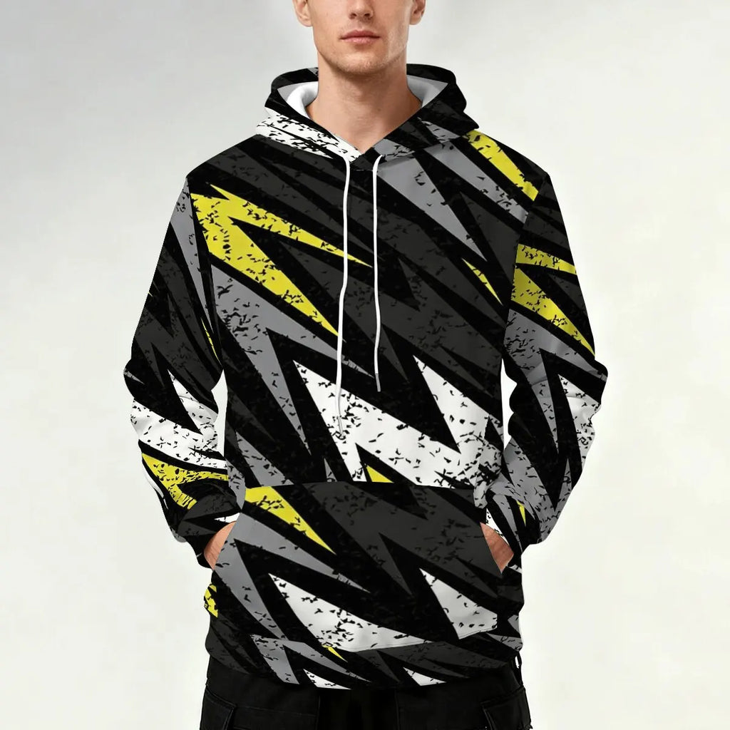 Moletom Masculino com Capuz | Estampa Color Block Abstrata | Casual e Estiloso