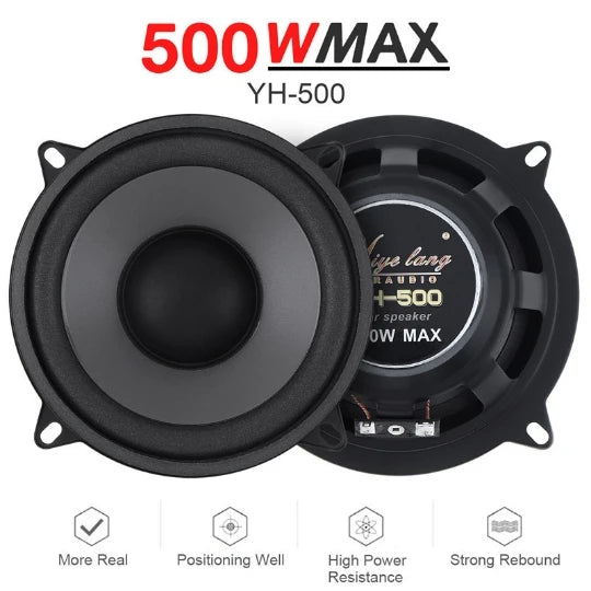 Alto-falante Coaxial Automotivo Full Range | 400W 4" / 500W 5" / 600W 6.5"