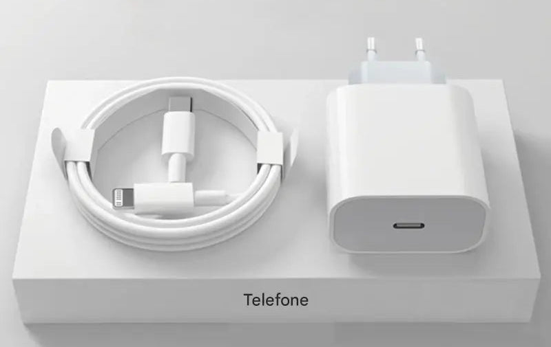 Carregador USB-C 20W PD - Carregamento Rápido para iPhone 15 14 13 Pro Max
