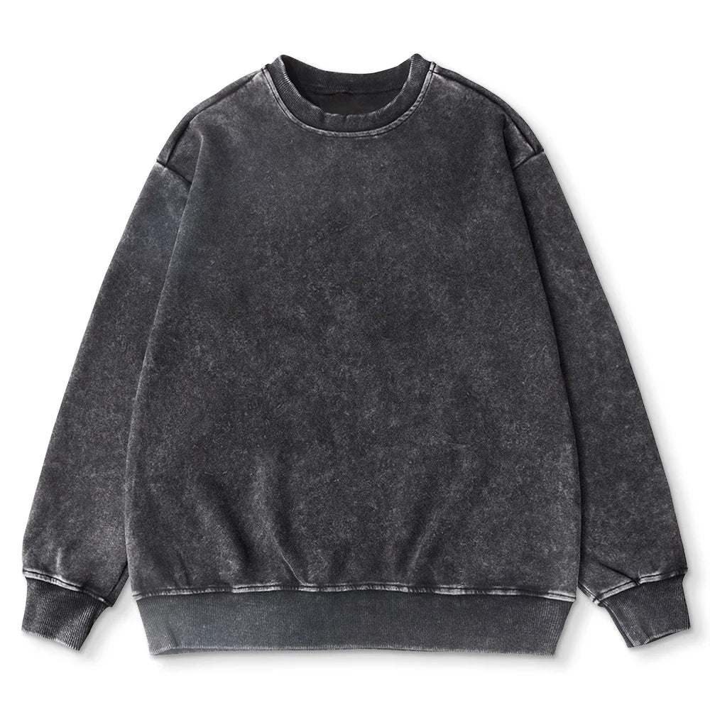 Moletom Oversized Washed | Algodão | Estilo Y2K Vintage Unissex