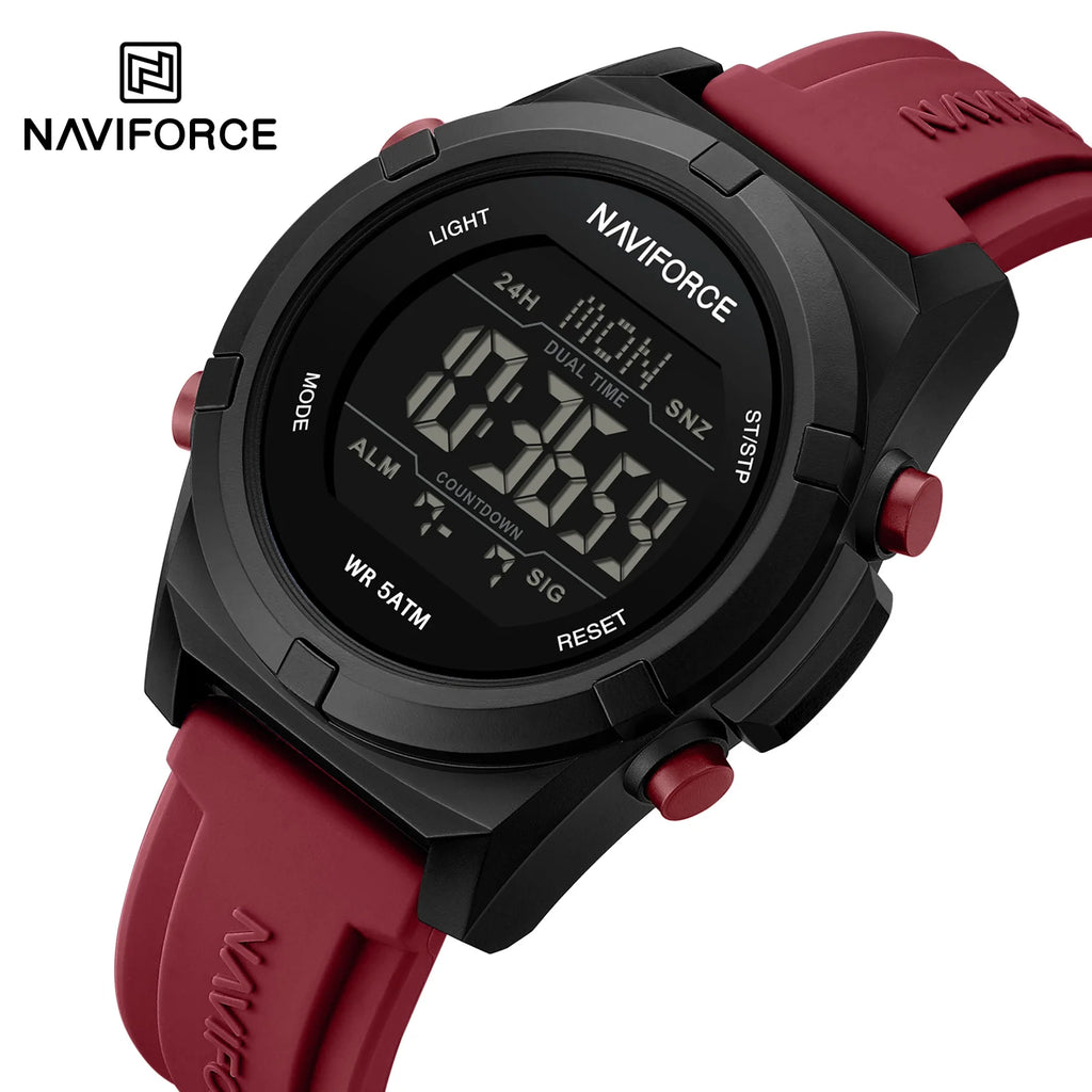Relógio NAVIFORCE Military Sport Digital - Quartzo 3ATM Silicone Multifunção Masculino