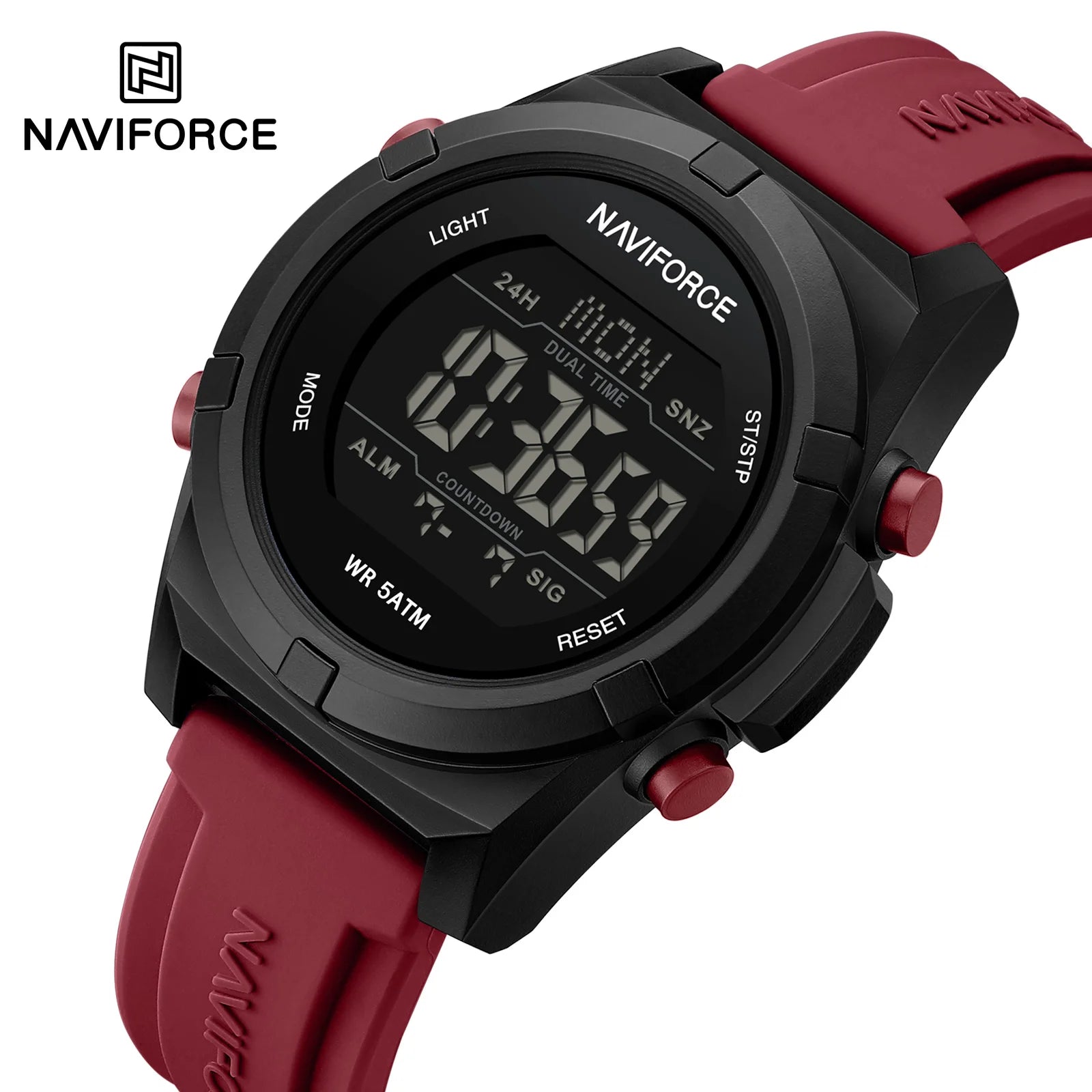 Relógio NAVIFORCE Military Sport Digital - Quartzo 3ATM Silicone Multifunção Masculino