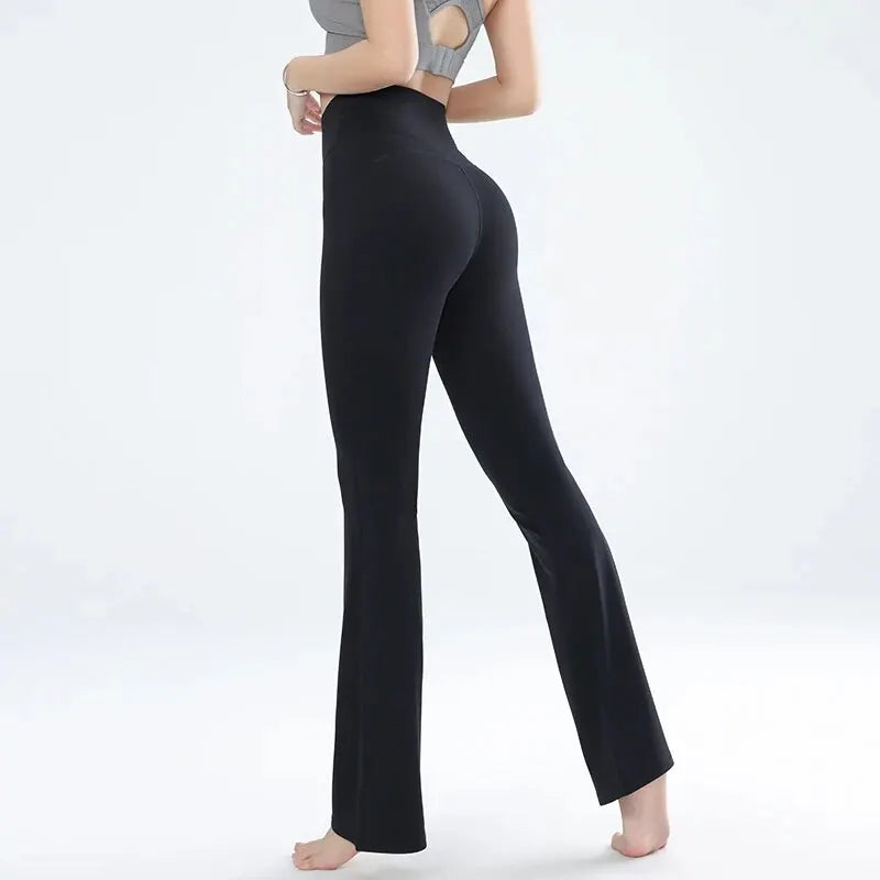 Calça Flare Feminina para Yoga e Pilates - Cintura Alta Respirável