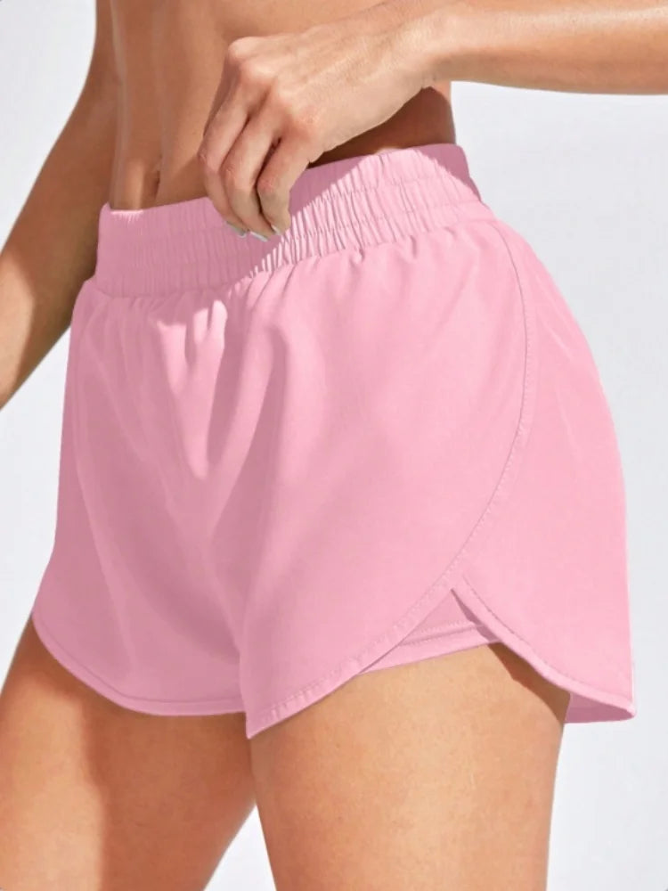 Shorts Feminino Yoga Fitness - Shorts Esportivo Sem Costura Elástico Corrida Academia Treino