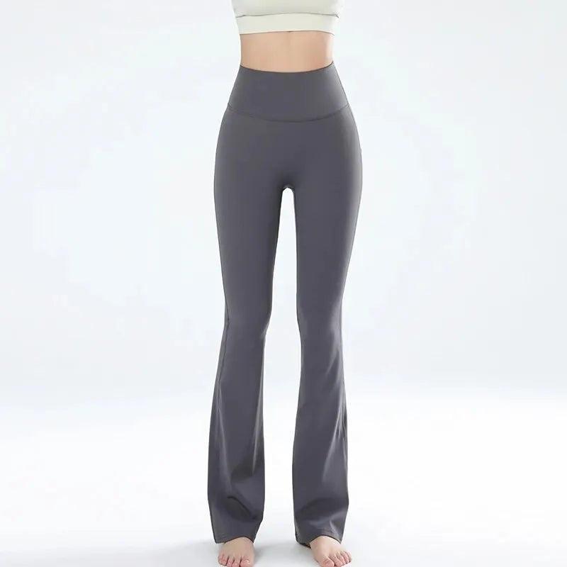 Calça Flare Feminina para Yoga e Pilates - Cintura Alta Respirável