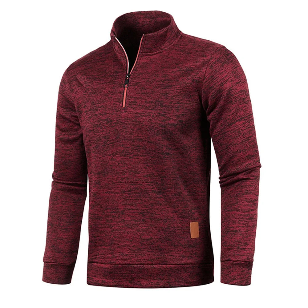 Moletom Masculino Gola Alta com Meio Zíper | Casual Outono/Inverno
