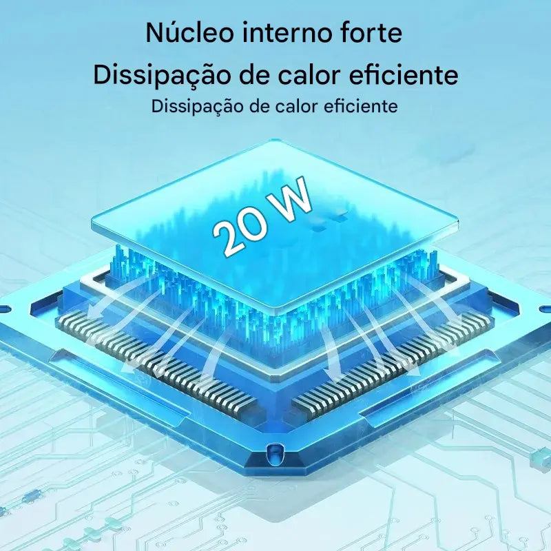 Carregador USB-C 20W PD - Carregamento Rápido para iPhone 15 14 13 Pro Max
