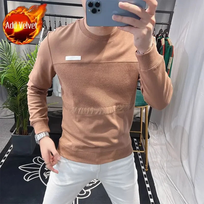 Moletom Masculino Gola Redonda 100% Algodão Manga Longa – Liso e Pelúcia