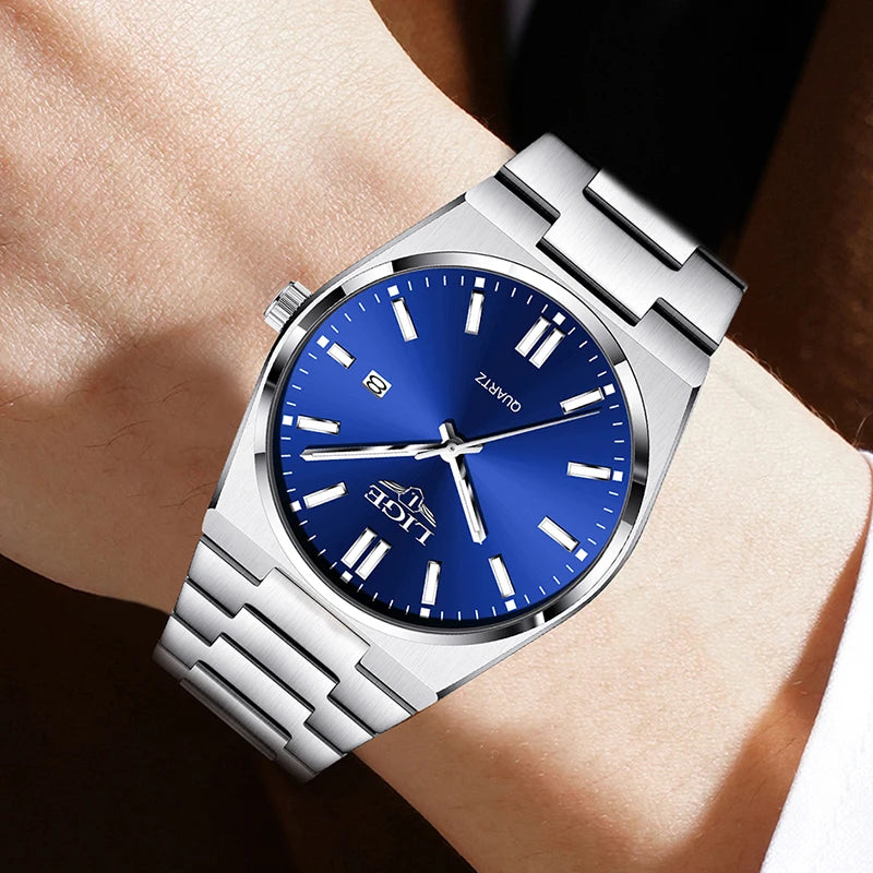 Relógio Masculino LIGE - Quartzo Luminoso - Aço Inoxidável - 4 Cores