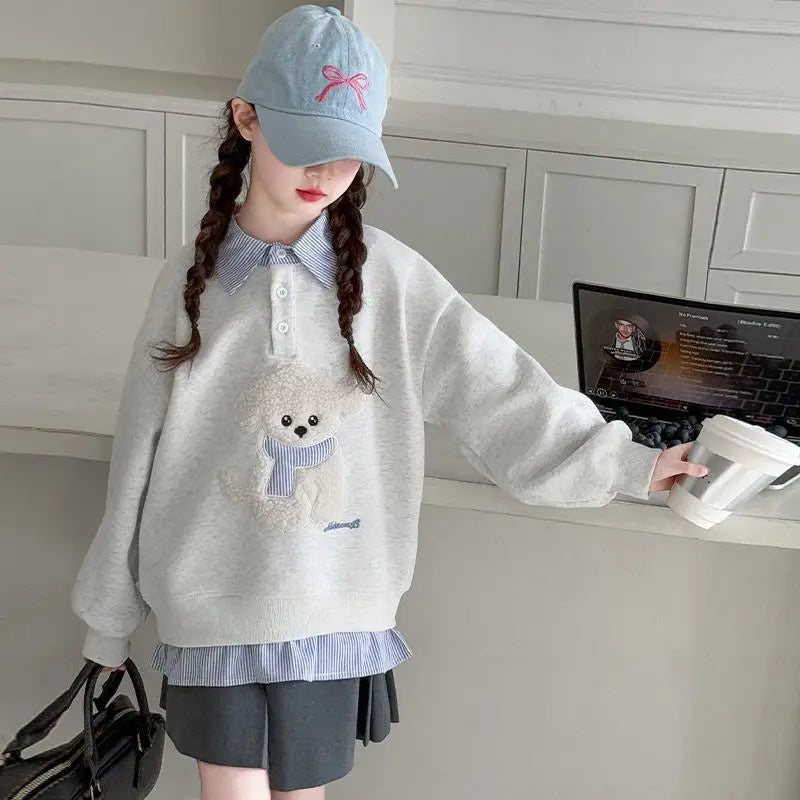 Moletom Infantil Feminino Estampa Cachorrinho – Primavera Outono