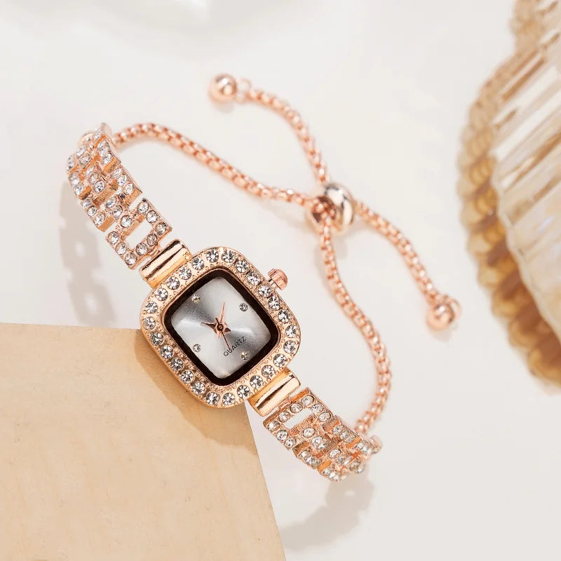 Relógio Feminino Bracelete de Luxo com Cristal - Quartzo - 10 Cores