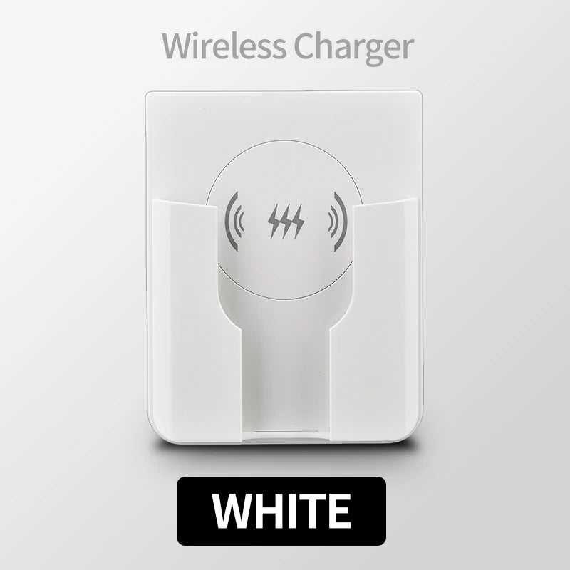 Carregador Sem Fio de Parede Embutido 15W - Painel Qi Universal 110-220V para iPhone e Android