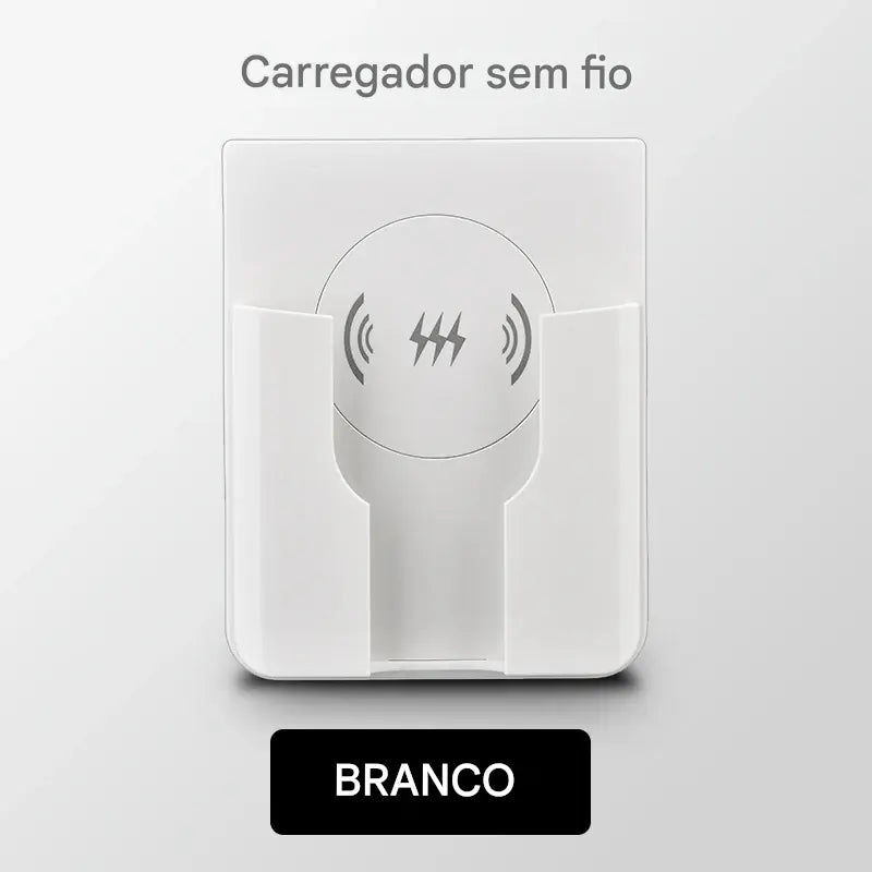 Carregador Sem Fio de Parede Embutido 15W - Painel Qi Universal 110-220V para iPhone e Android