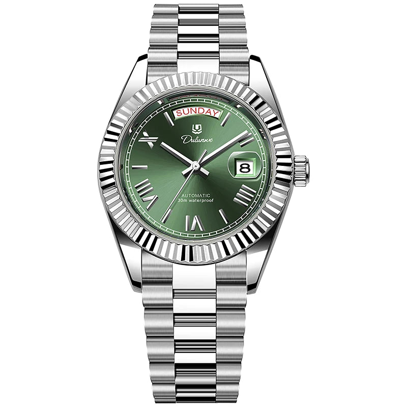 Relógio Business Style Automático 41mm - Mecânico 3ATM Calendário Completo Luxo