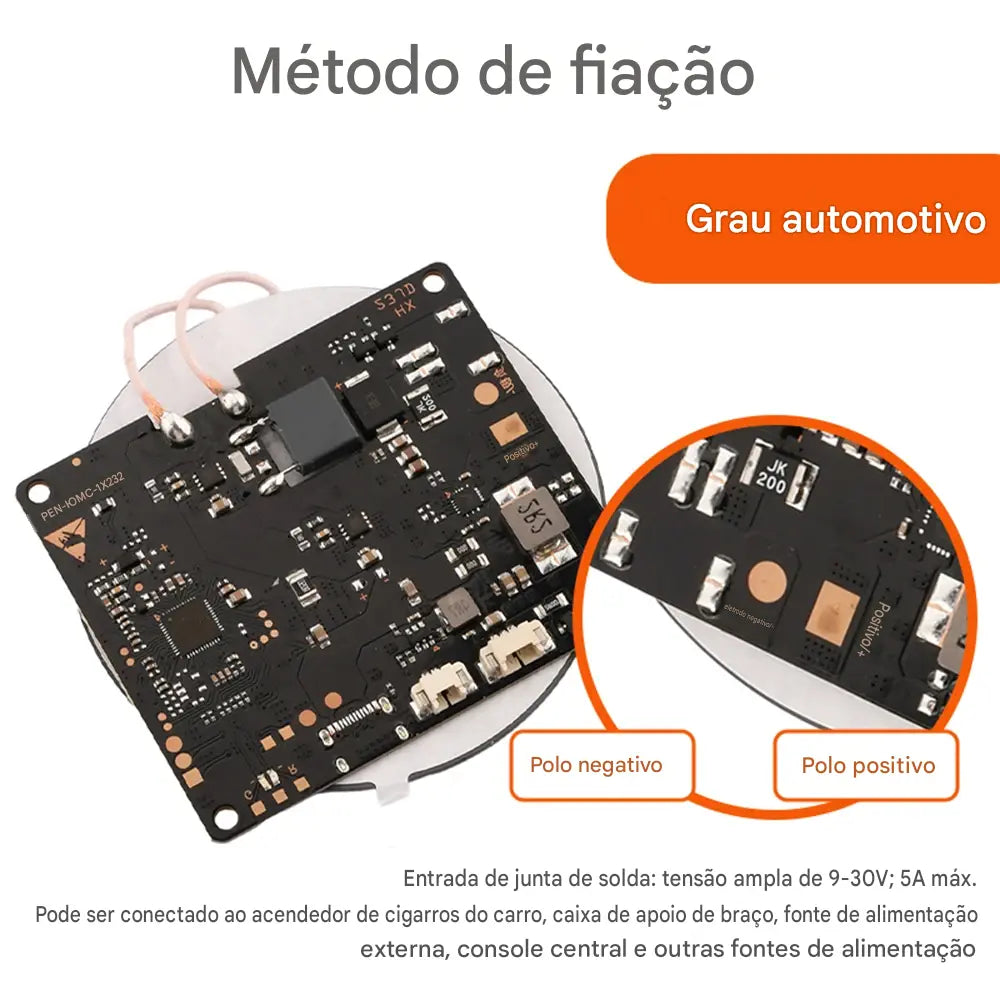 Módulo Carregador Sem Fio DIY 15W - Placa Transmissora para Projetos de Carregamento Sem Fio