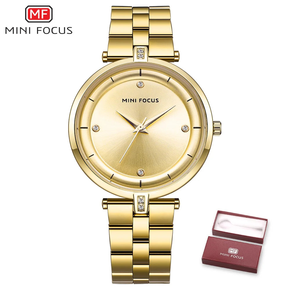 Relógio Feminino MINI FOCUS Business Quartzo | Aço Inox | À Prova D'água | 8 Cores