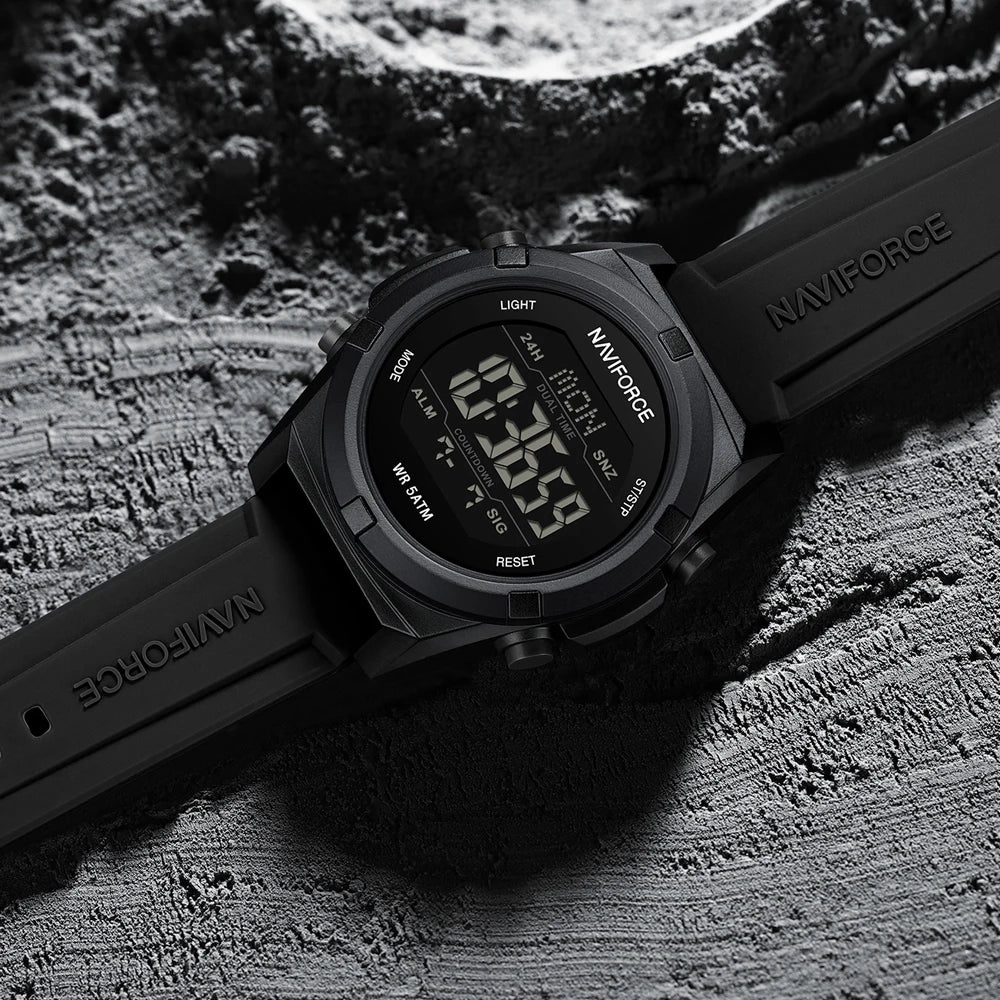 Relógio NAVIFORCE Military Sport Digital - Quartzo 3ATM Silicone Multifunção Masculino