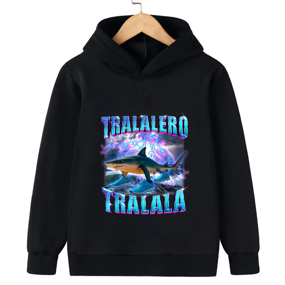 Moletom Infantil com Capuz | Estampa Italian Brainrot | Personagens 2D | Outono/Inverno