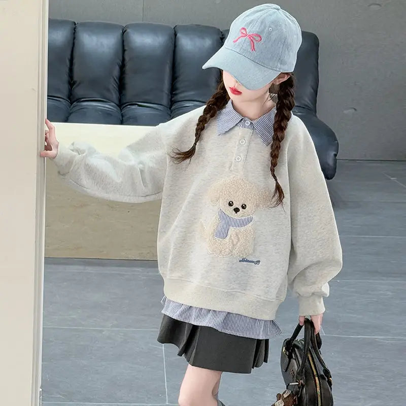 Moletom Infantil Feminino Estampa Cachorrinho – Primavera Outono