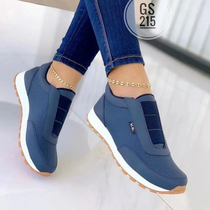 Tênis Feminino Plataforma Slip-On | Respirável | Leve e Confortável | 3 Cores | Nº 36 ao 43