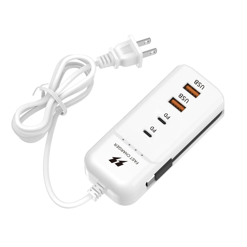 Carregador de Parede USB-C PD 15W - Multiportas Carregamento Rápido 2 USB-A + 2 USB-C