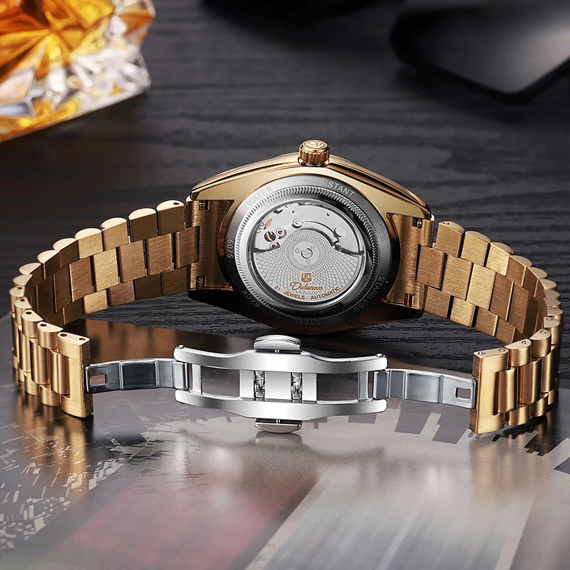 Relógio Business Style Automático 41mm - Mecânico 3ATM Calendário Completo Luxo