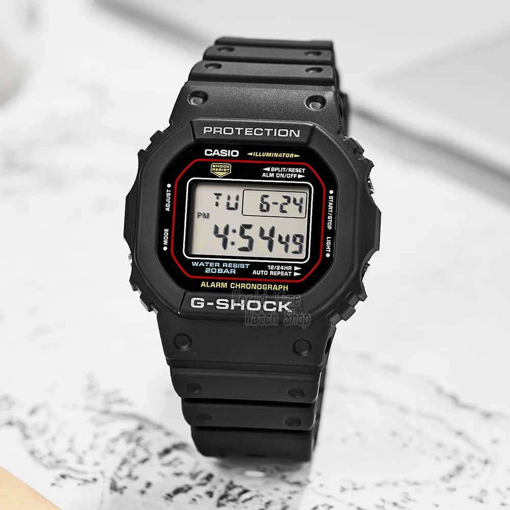 Relógio Casio G-SHOCK Masculino - Digital LED Quadrado Resistente 20ATM Esportivo