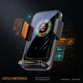Suporte Carregador Veicular 15W Wireless e Com Fio - Sensor Automático Rotação 360° Qi Certificado