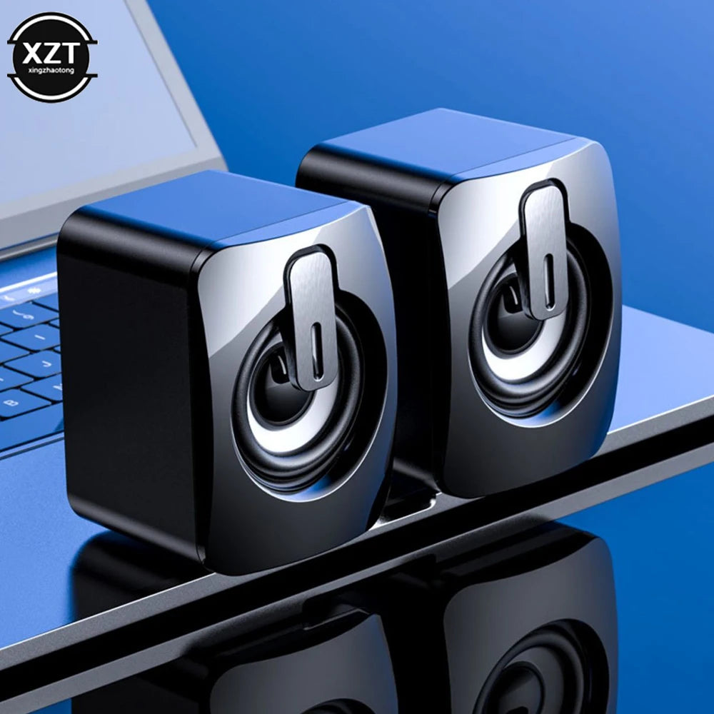 Caixinhas de Som para PC HIFI Estéreo USB com LED - 2 Unidades | WYMECT