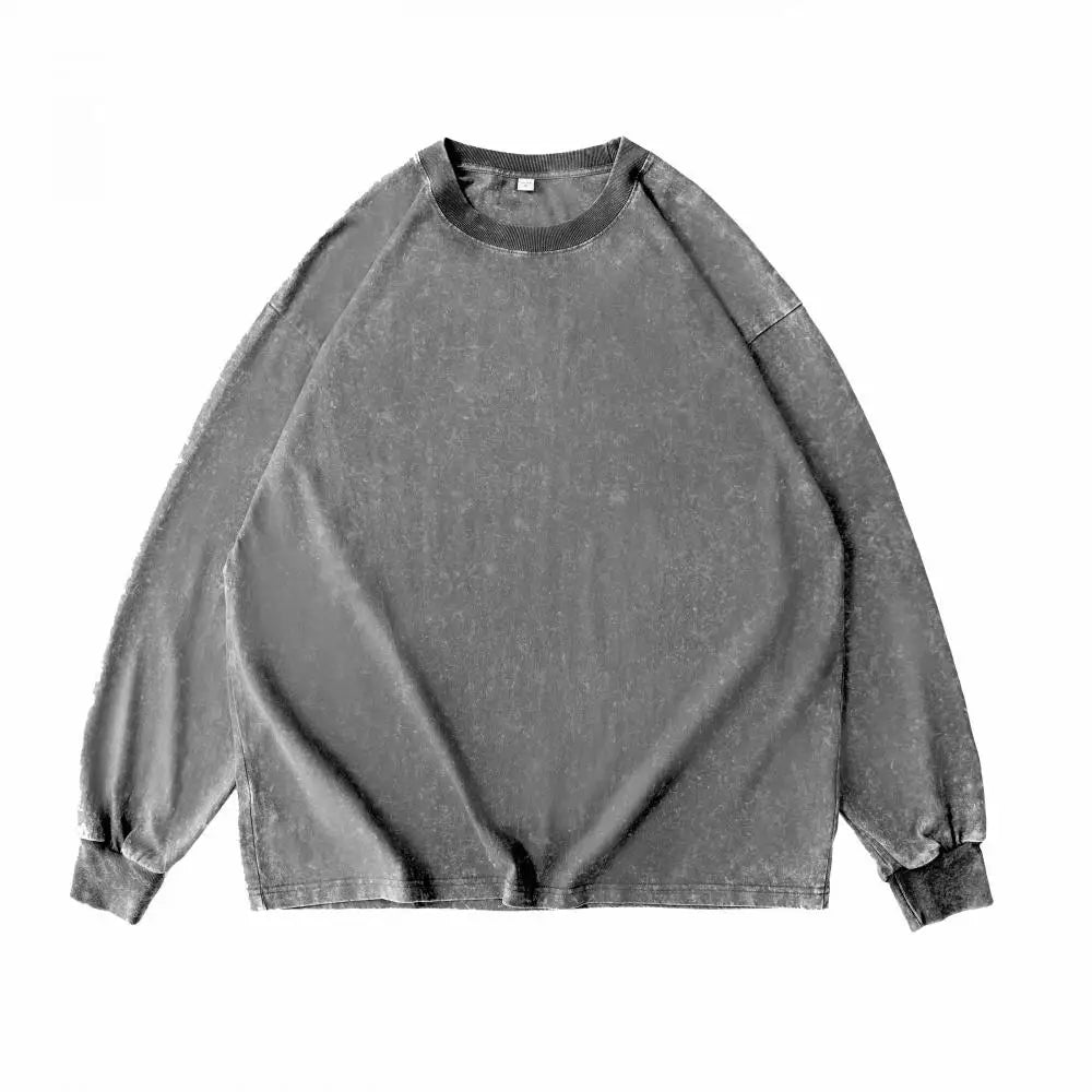 Moletom Oversized Washed | Algodão | Estilo Y2K Vintage Unissex