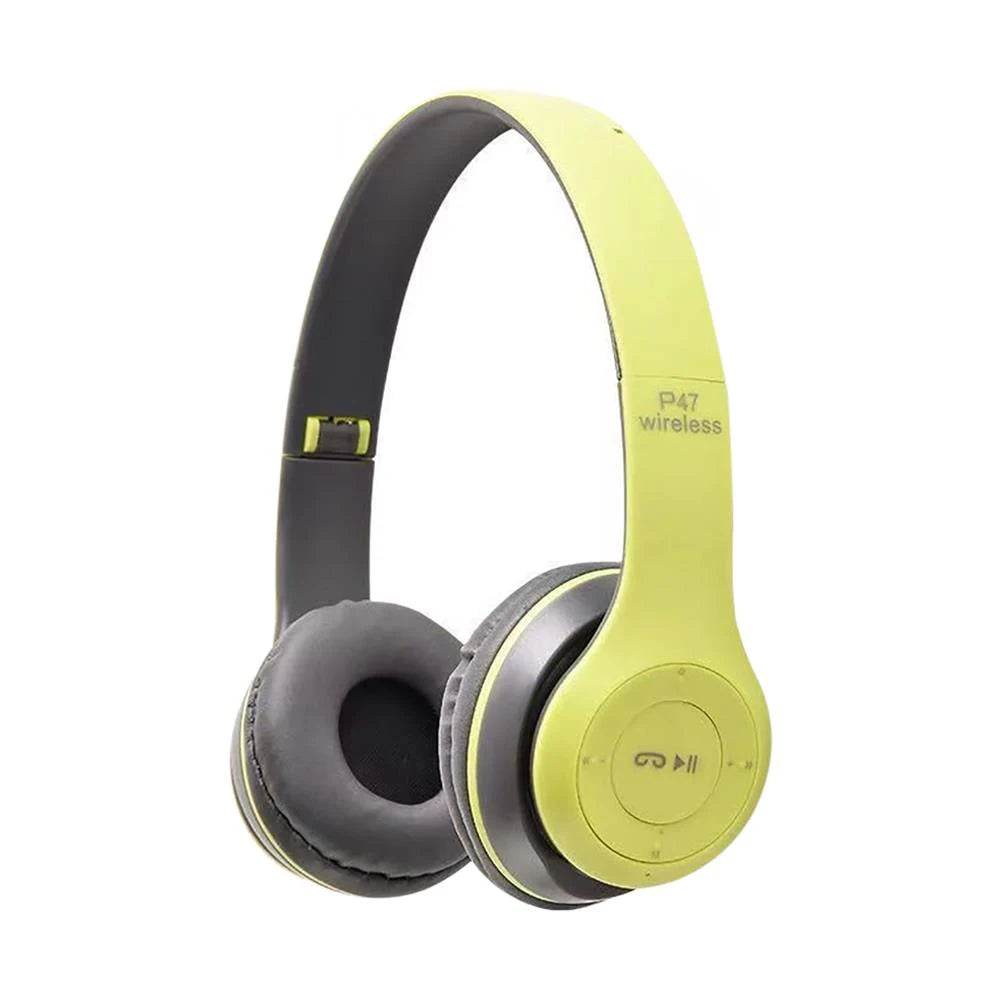 Headphone Infantil Bluetooth P47 - Estéreo Dobrável com Microfone - Suporte Cartão SD