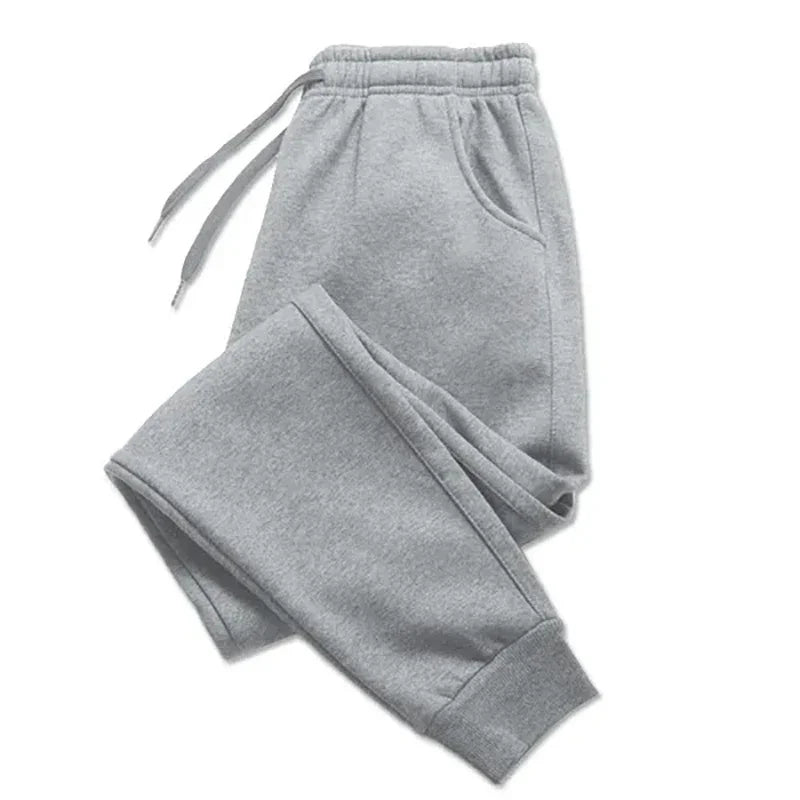 Calça Masculina Moletom Fleece - Calça Jogging Inverno Cordão Bolsos Academia Corrida Casual