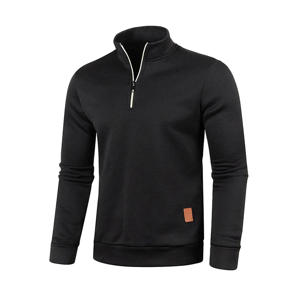 Moletom Masculino Gola Alta com Meio Zíper | Casual Outono/Inverno