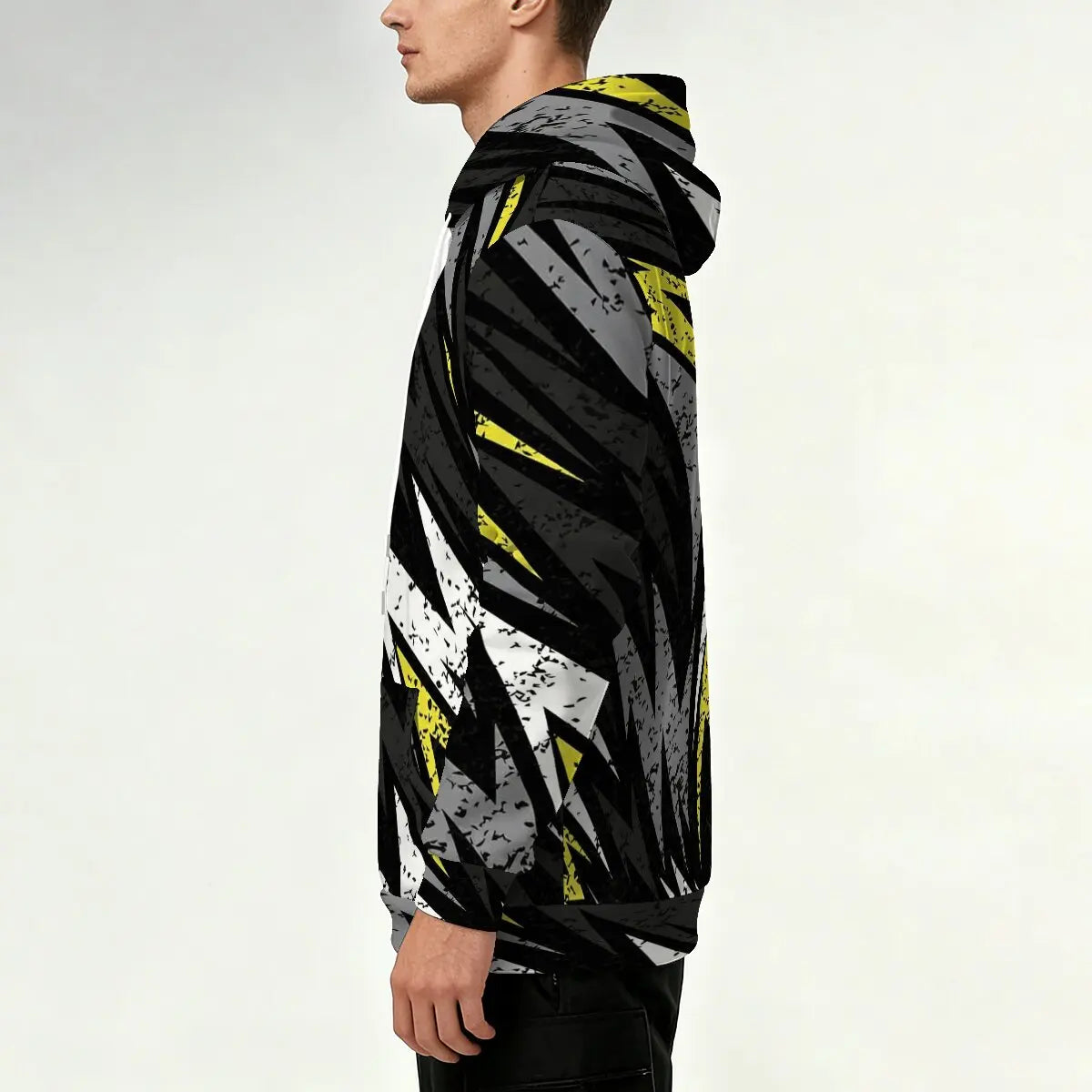Moletom Masculino com Capuz | Estampa Color Block Abstrata | Casual e Estiloso