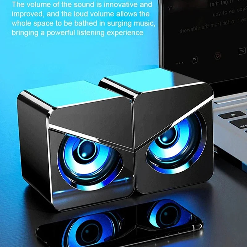 Caixa de Som USB para PC Gamer | Surround 4D | LED | Bass