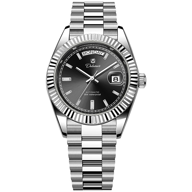 Relógio Business Style Automático 41mm - Mecânico 3ATM Calendário Completo Luxo