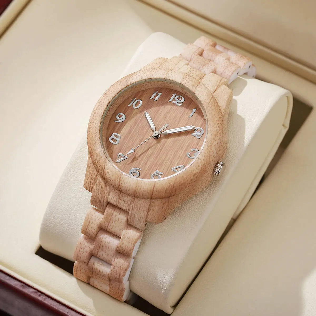 Relógio Feminino Casual Padrão Madeira - Quartzo - 5 Cores