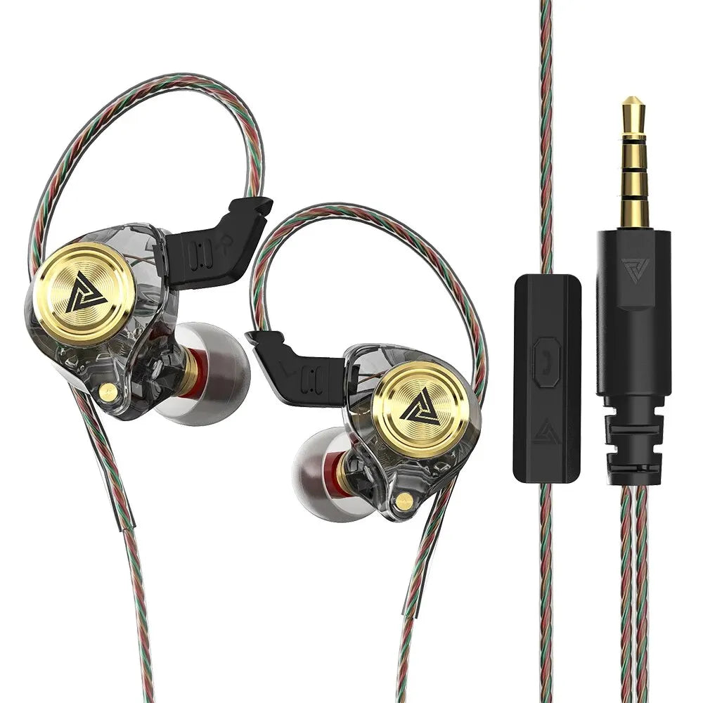 Fone de Ouvido QKZ AK3 com Microfone - HiFi Bass Stereo - Para Celular e PC