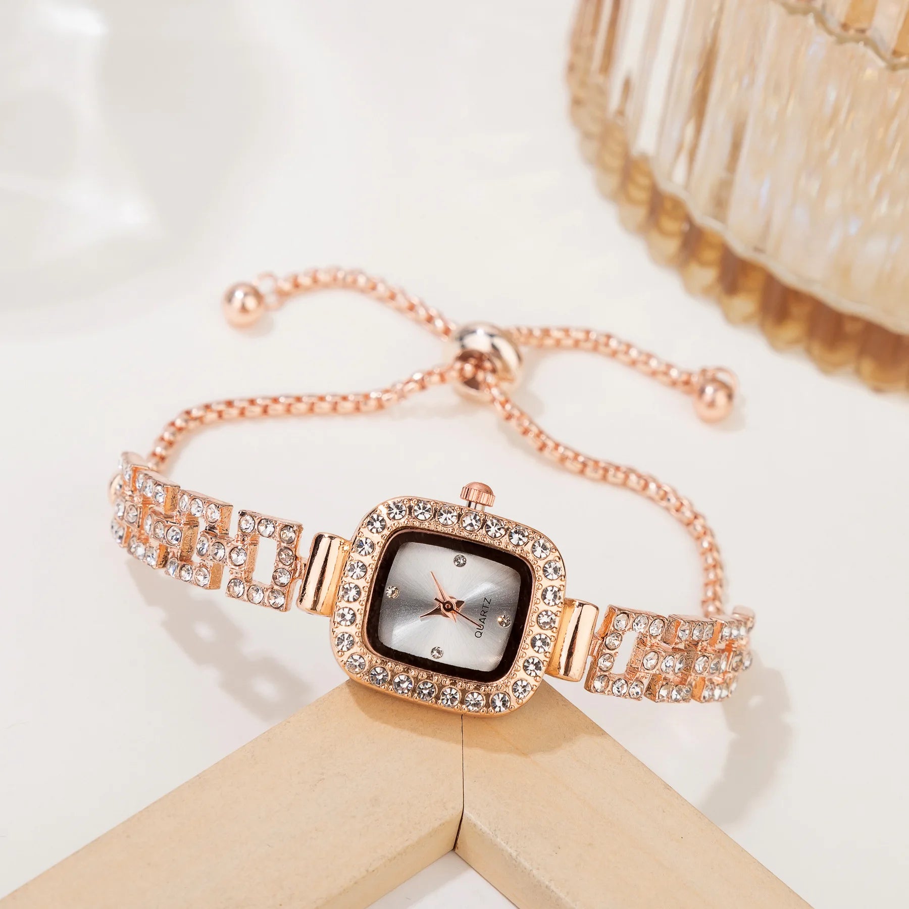 Relógio Feminino Bracelete de Luxo com Cristal - Quartzo - 10 Cores