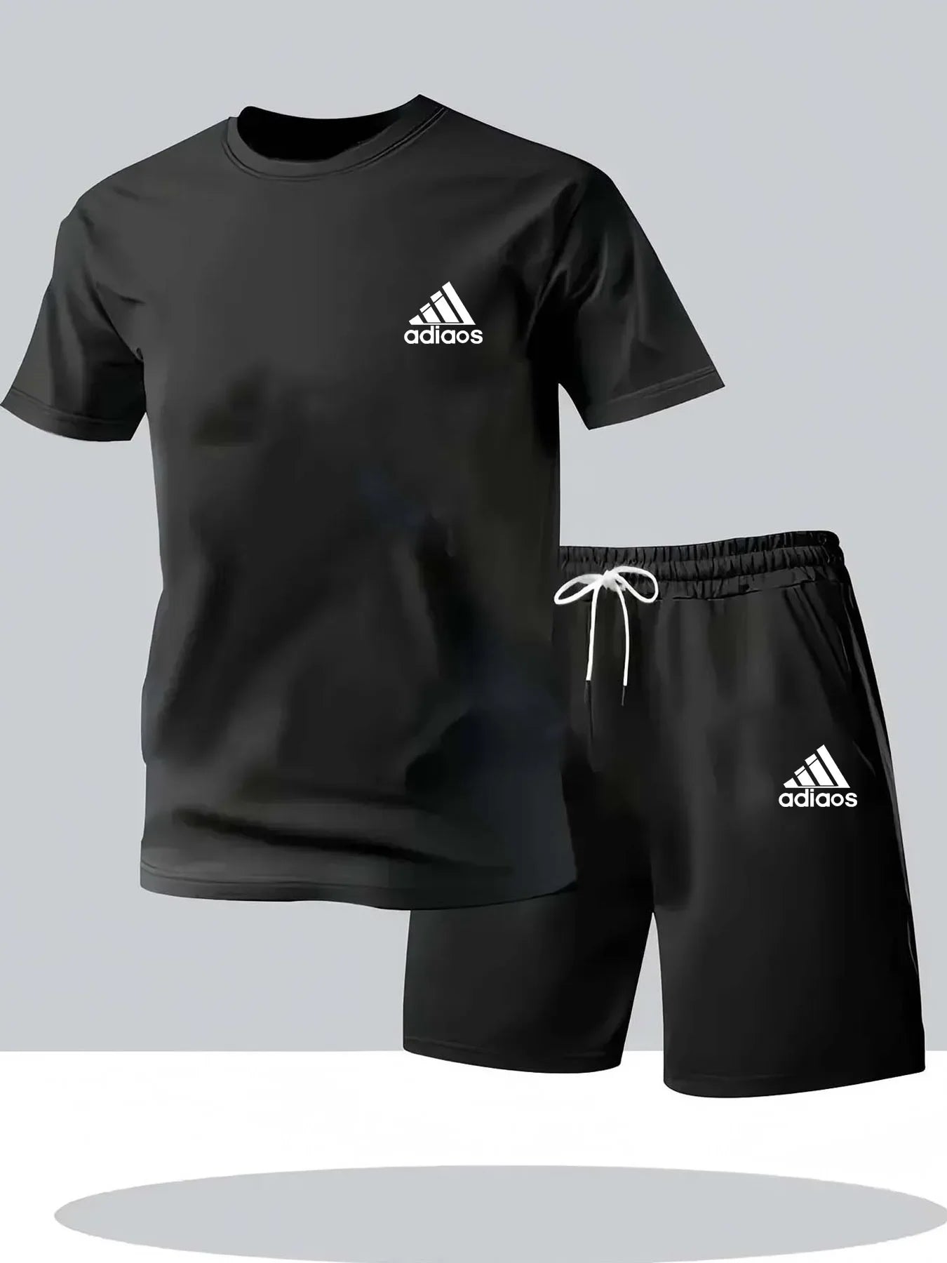Conjunto Masculino Fitness Verão - Camiseta e Shorts Secagem Rápida Respirável Academia Casual