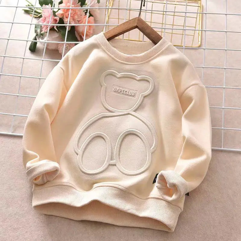 Moletom Infantil Masculino Manga Longa Estampa Relevo – Estilo Coreano
