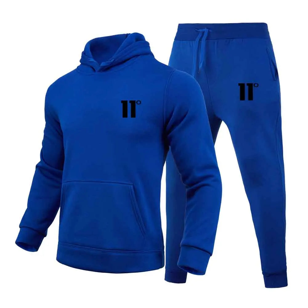 Conjunto Masculino Moletom Capuz 2 Peças - Moletom com Capuz e Calça Outono Inverno Esportivo Casual