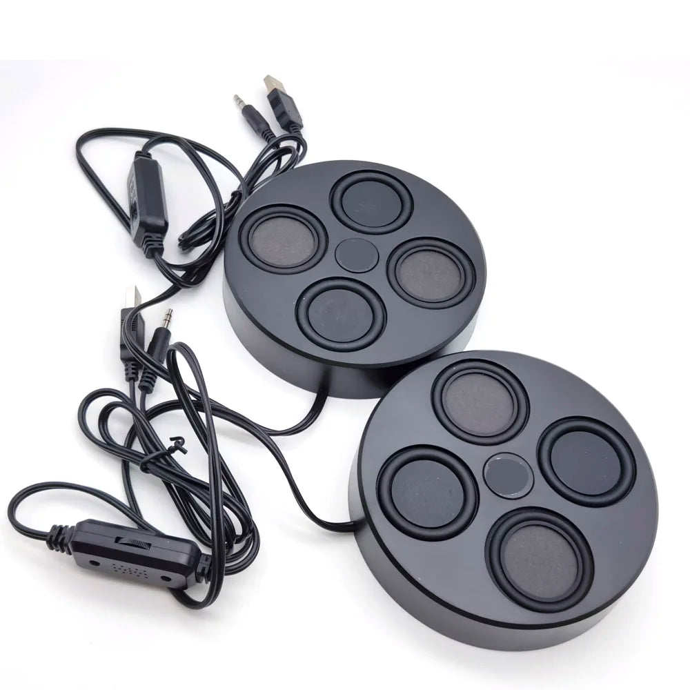 Caixa de Som USB Magnética para PC Desktop 8Ω 10W - Surround Estéreo Plug and Play